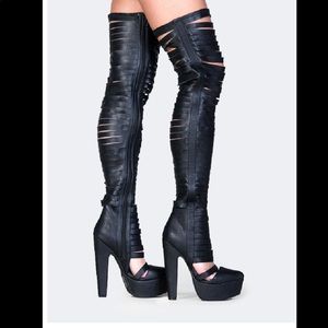 Jeffrey Campbell Thigh-high boots platform in box